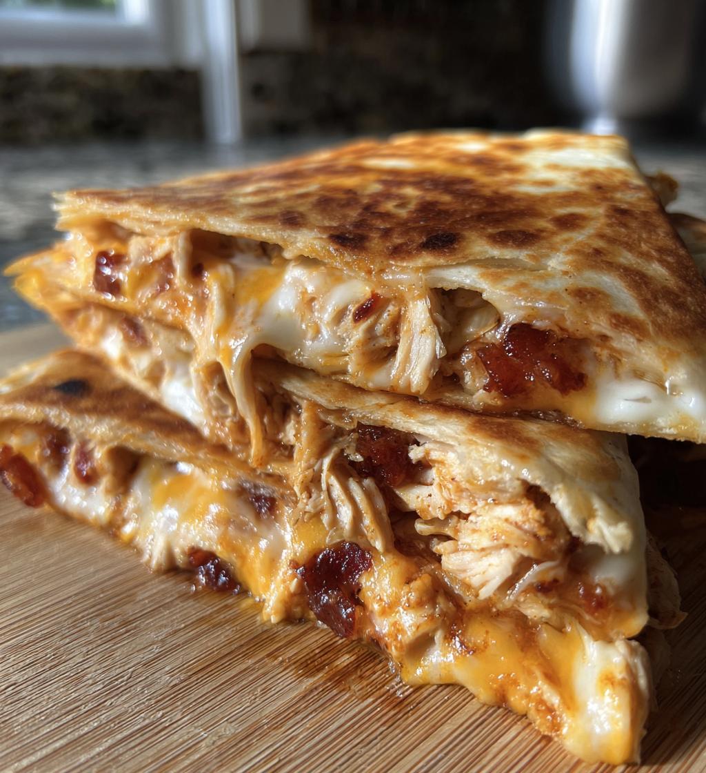 bbq bacon chicken quesadillas - detail 1