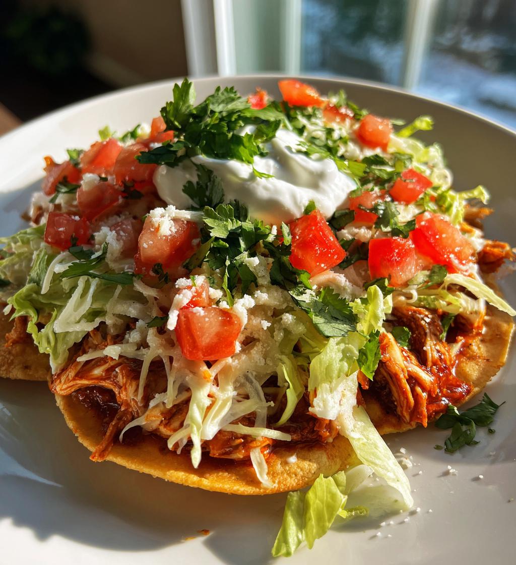 bbq chicken tostadas - detail 1