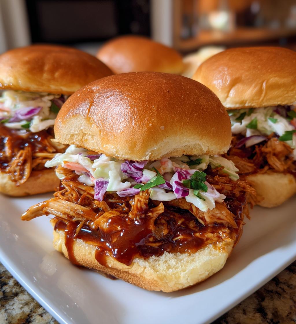 bbq pulled chicken sliders - detail 1