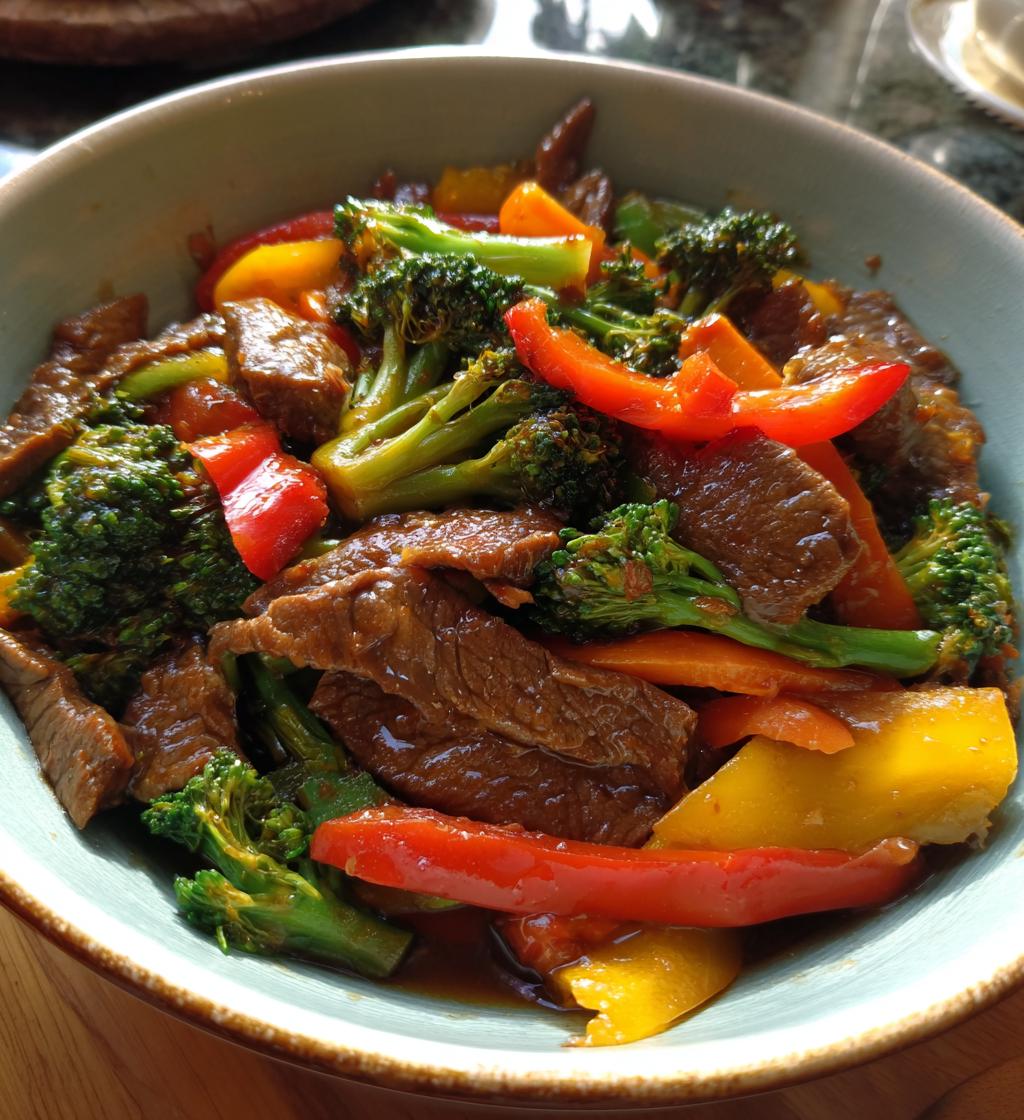 beef stir fry with vegetables - detail 1