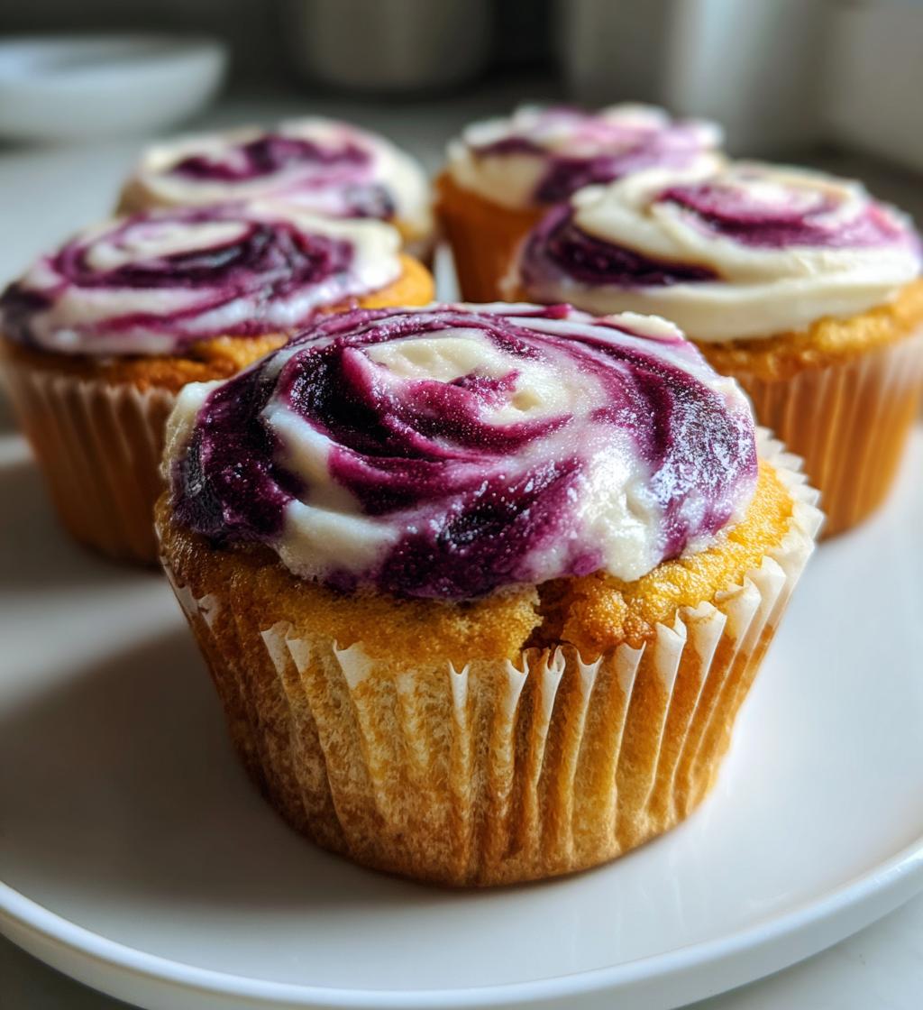 blackberry swirl cupcakes