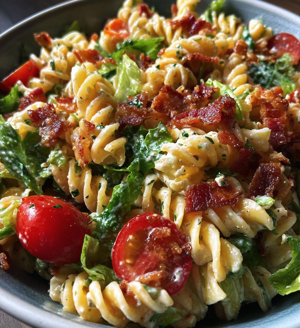 blt pasta salad - detail 1