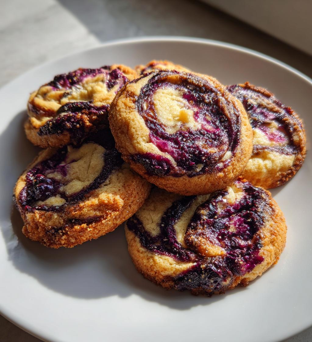blueberry cheesecake swirl cookies - detail 1