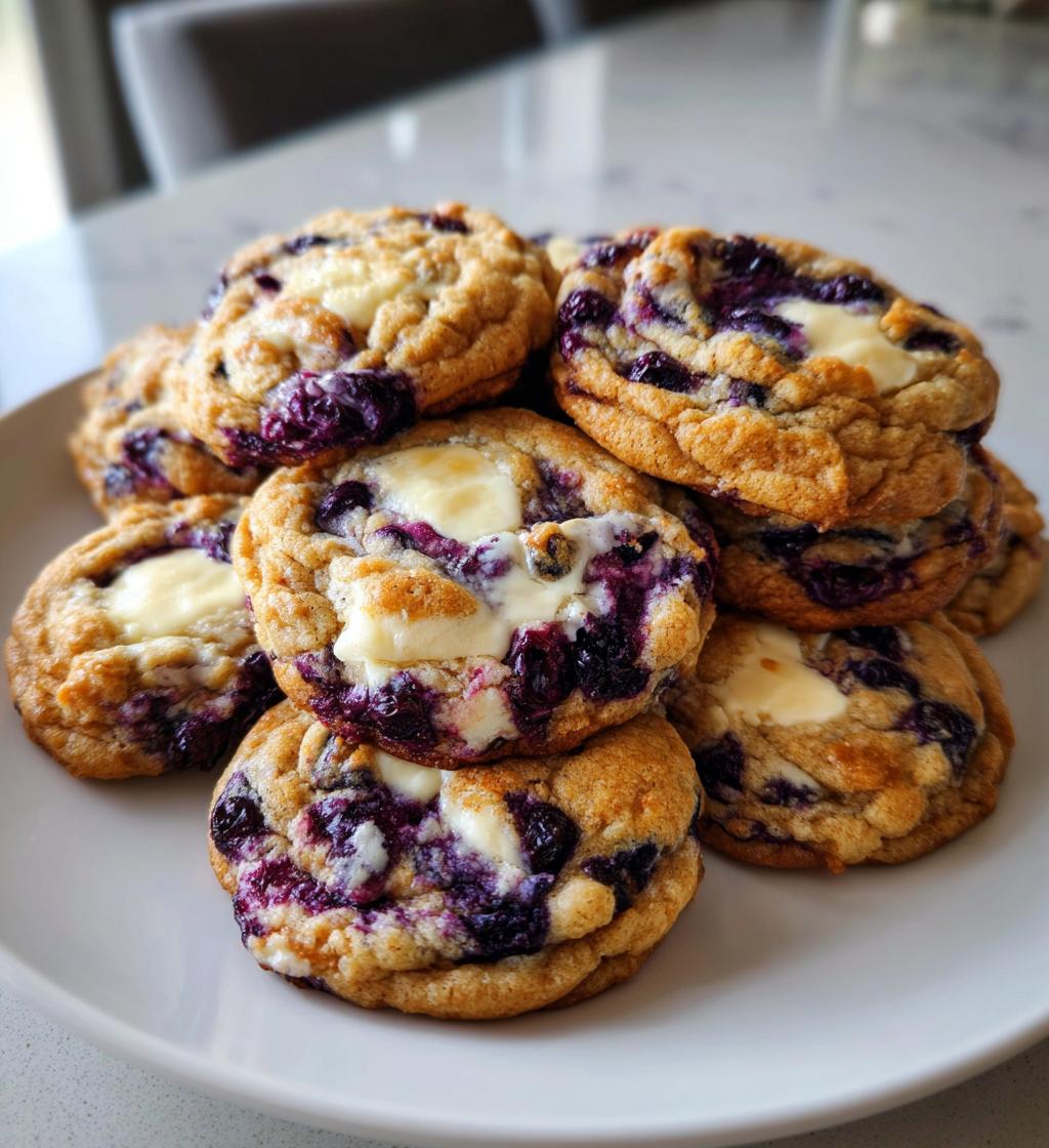 blueberry cheesecake swirl cookies