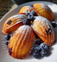 blueberry lavender vegan madeleines