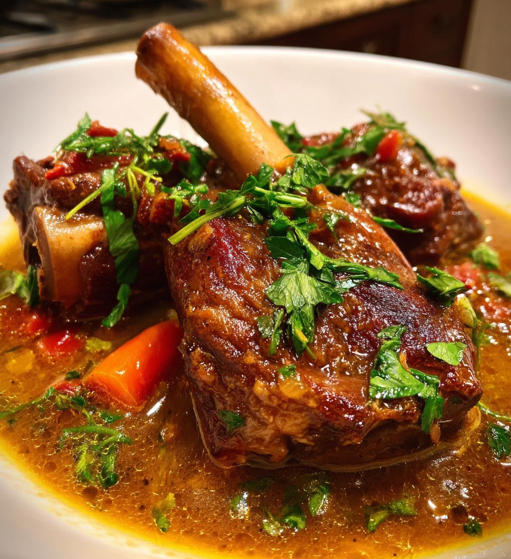 braised lamb shanks - detail 1