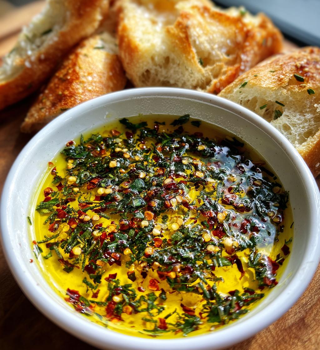 bread dipping oil - detail 1