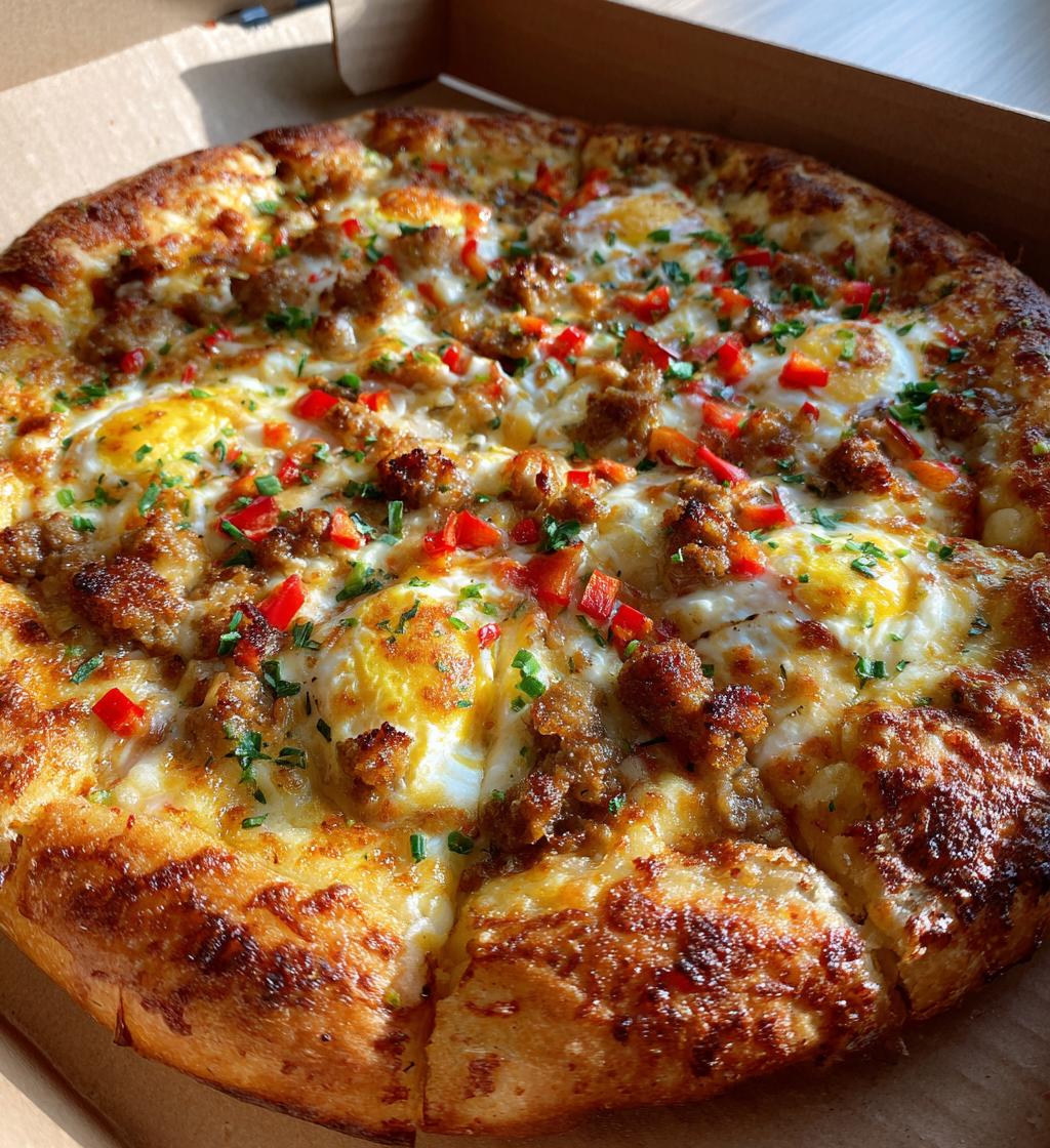 breakfast pizza - detail 1