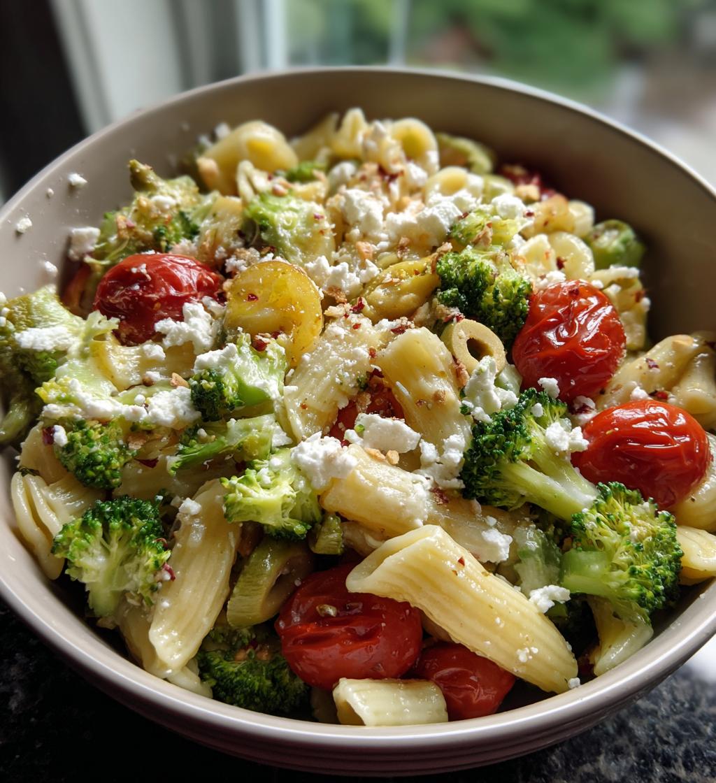 broccoli pasta salad - detail 1