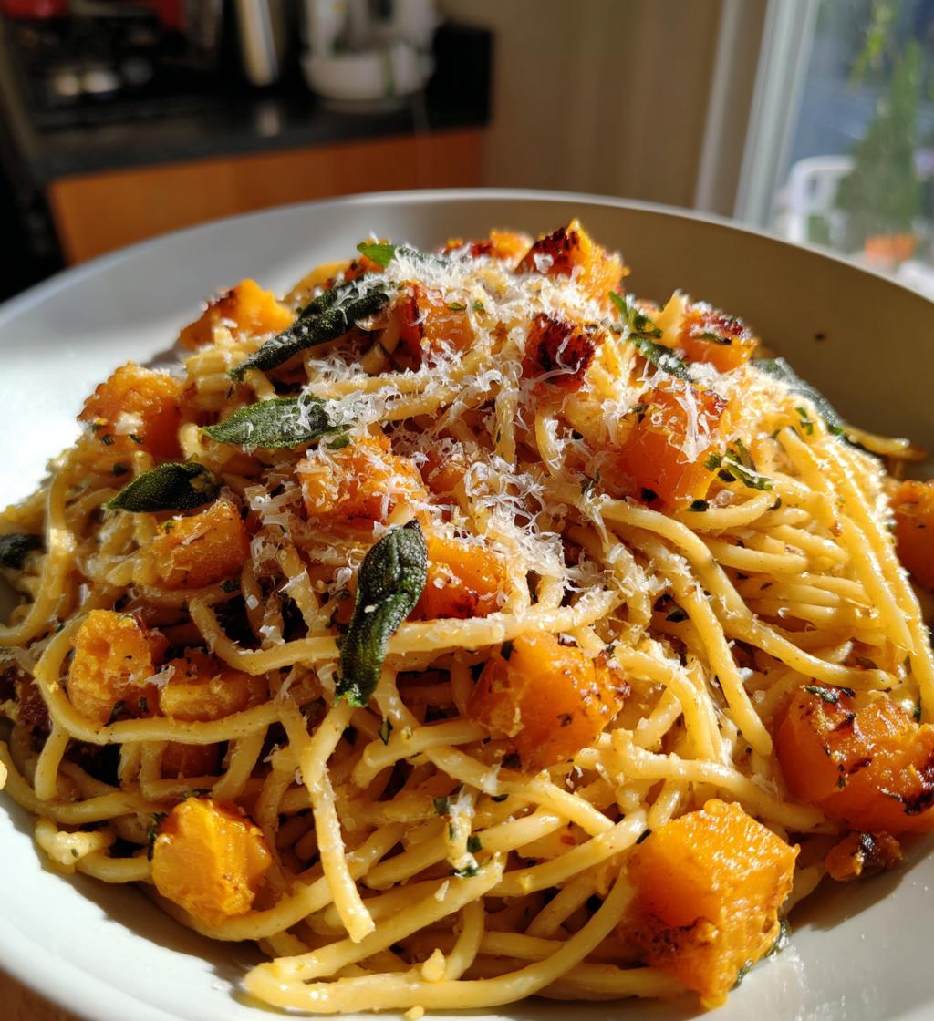 brown butter sage butternut squash pasta - detail 1