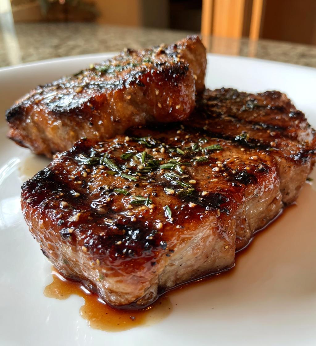 brown sugar beef chops - detail 1