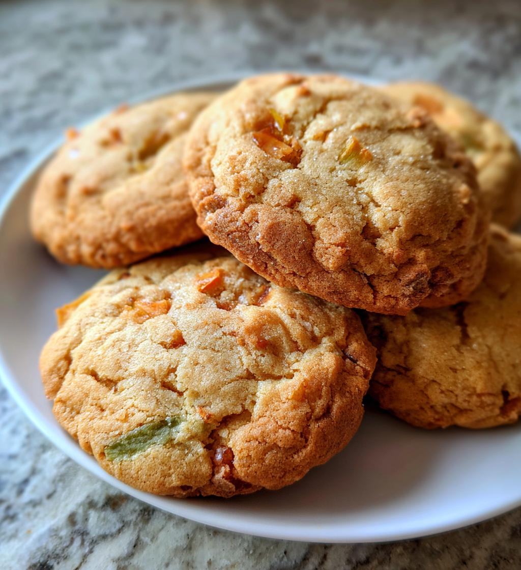 brown sugar rhubarb cookies - detail 1