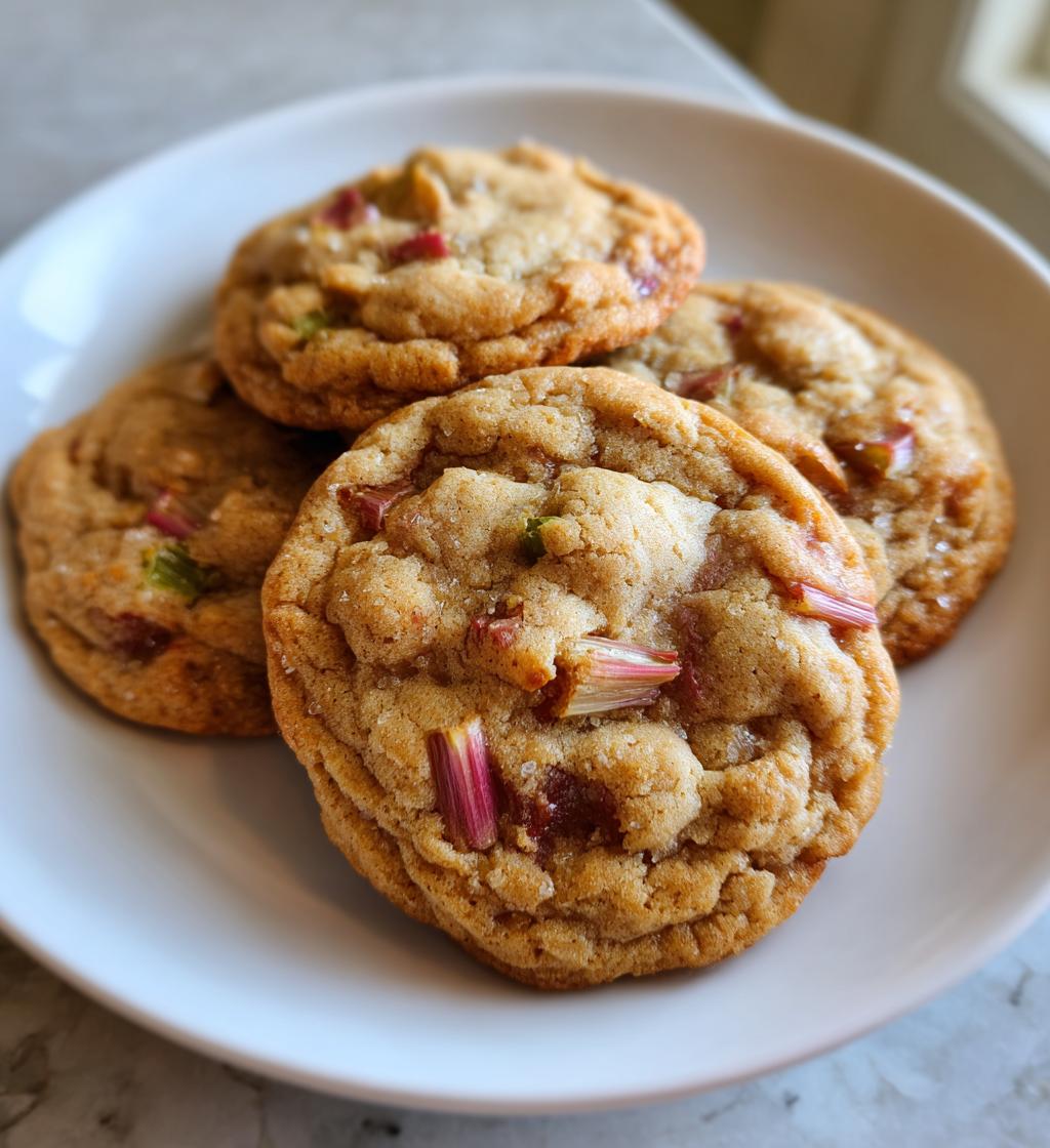 brown sugar rhubarb cookies
