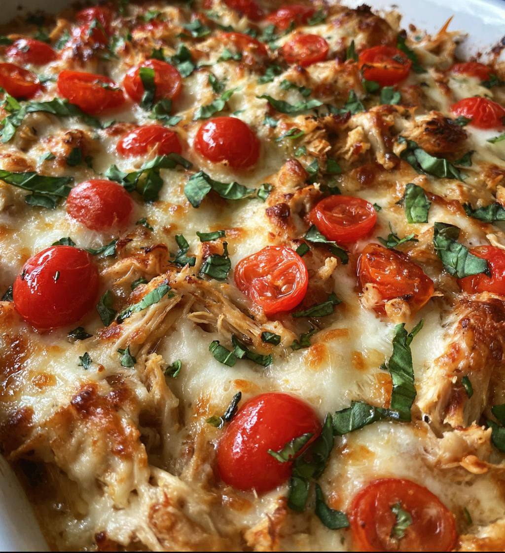 bruschetta chicken casserole - detail 1