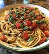 bruschetta pasta balsamic drizzle