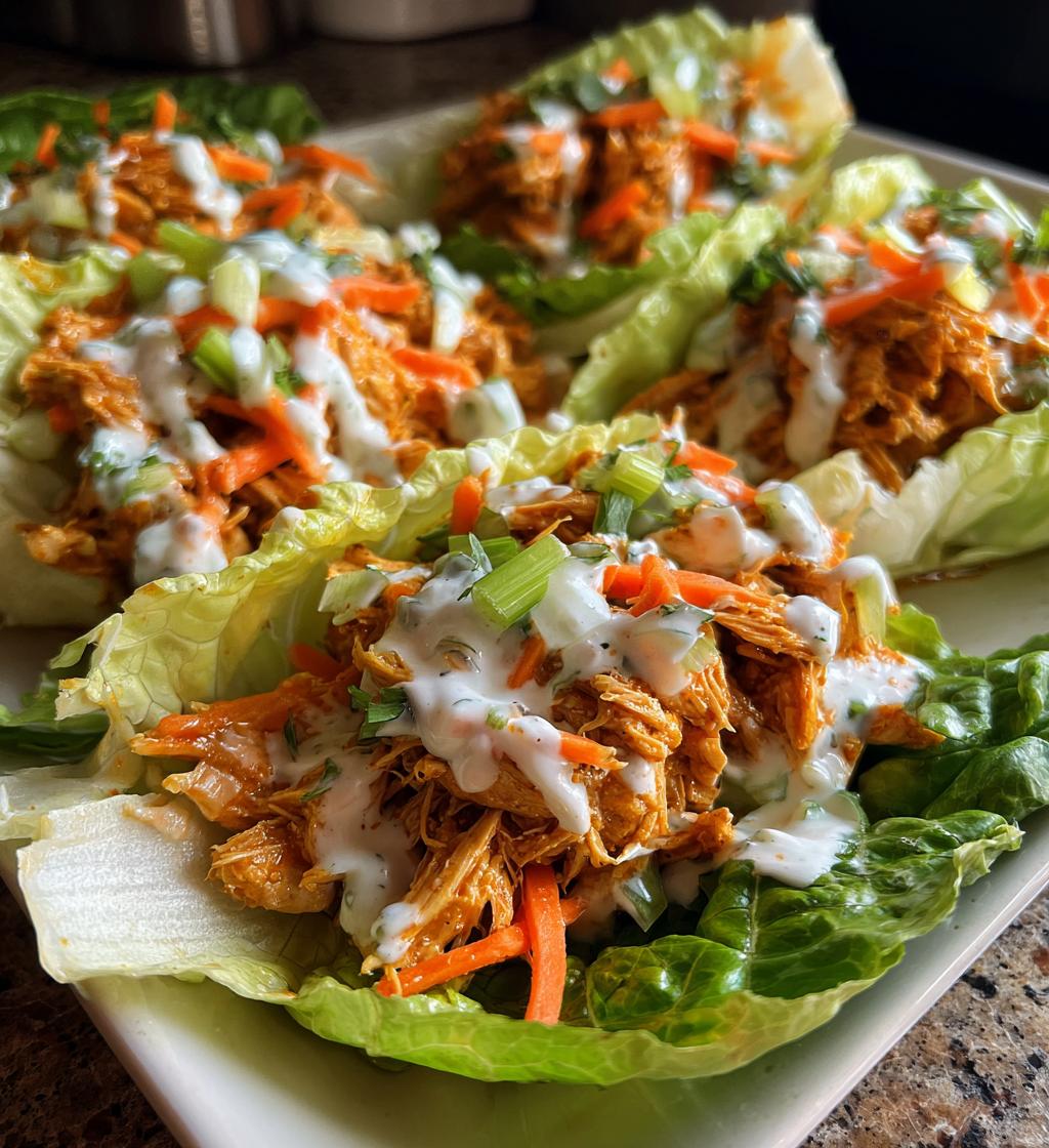 buffalo chicken lettuce wraps - detail 1