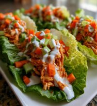 buffalo chicken lettuce wraps