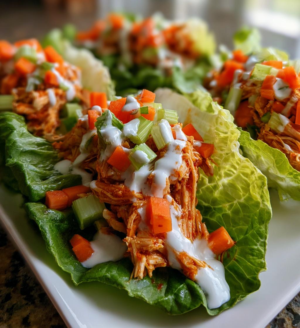 buffalo chicken lettuce wraps