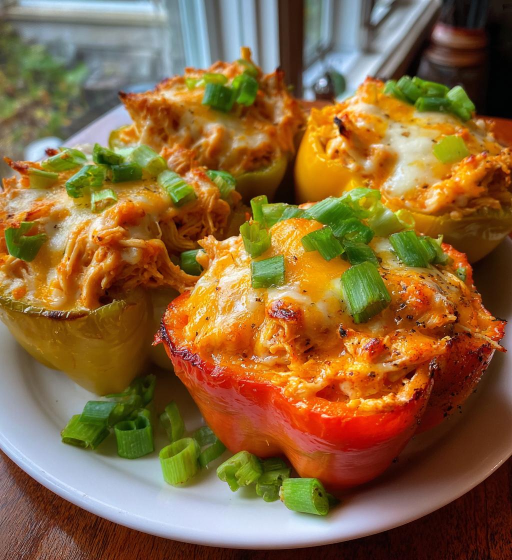buffalo chicken stuffed peppers - detail 1