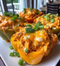 buffalo chicken stuffed peppers