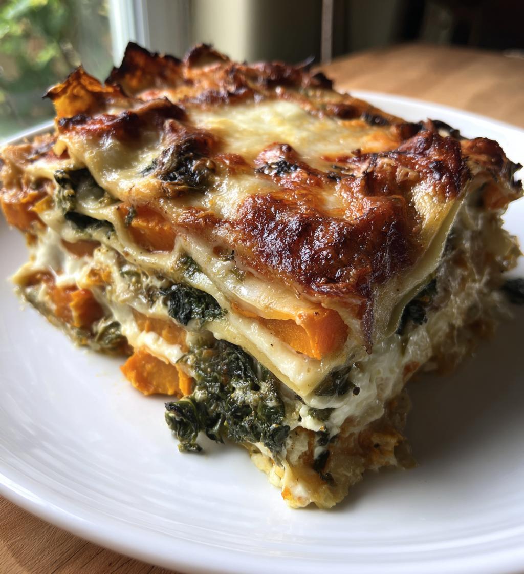 butternut squash and kale lasagna