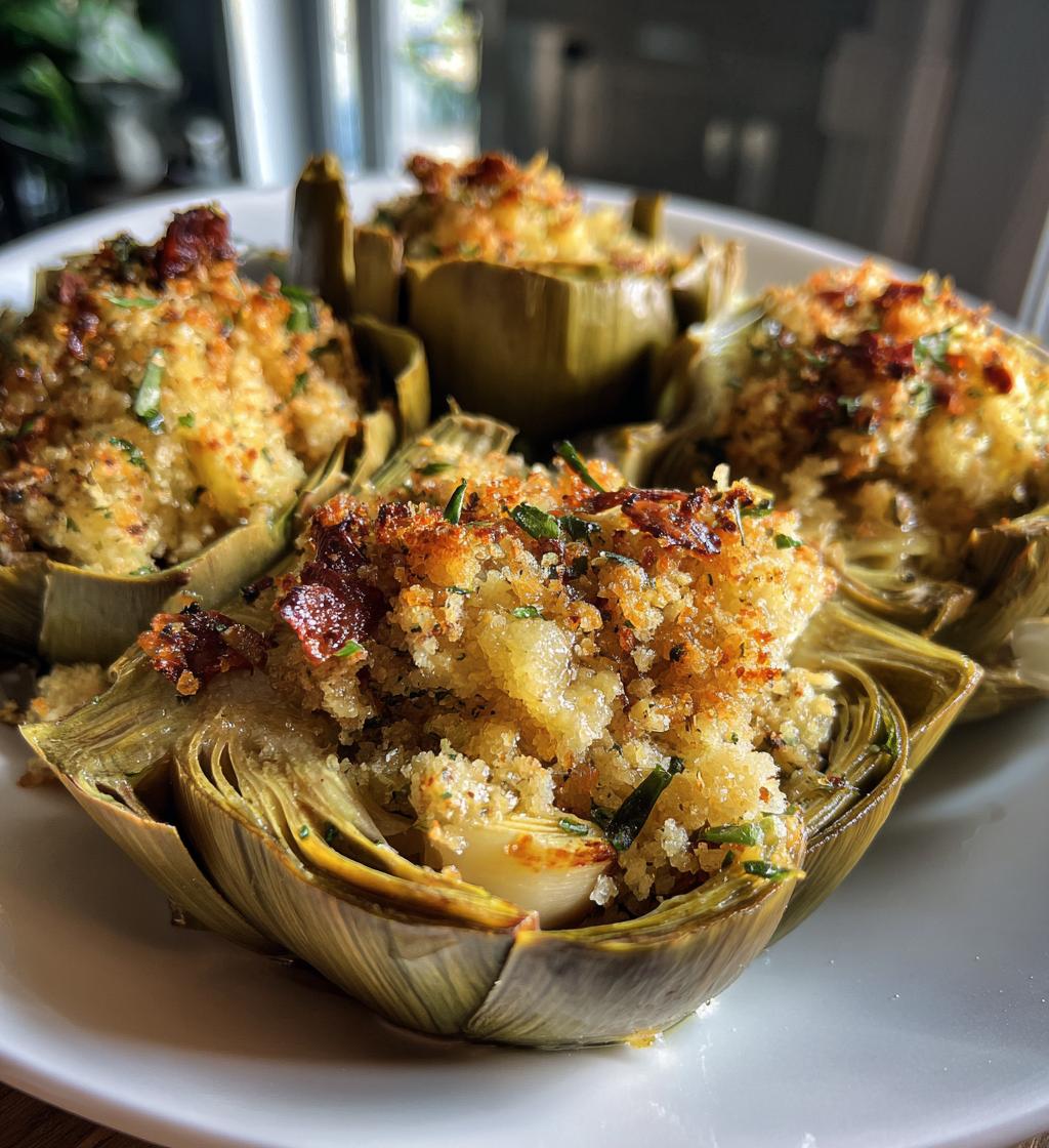 buttery stuffed artichokes