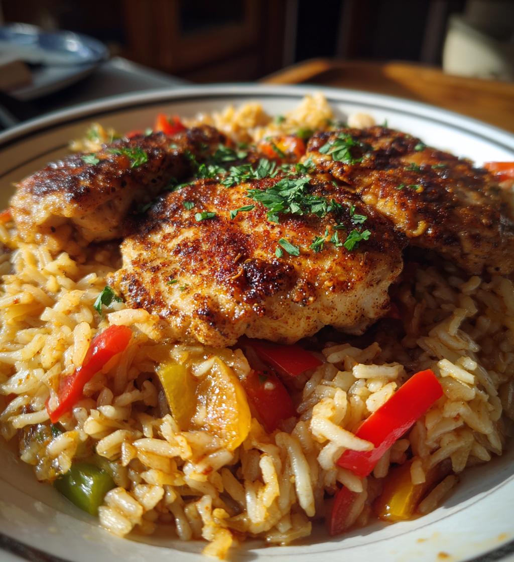 cajun chicken and rice - detail 1