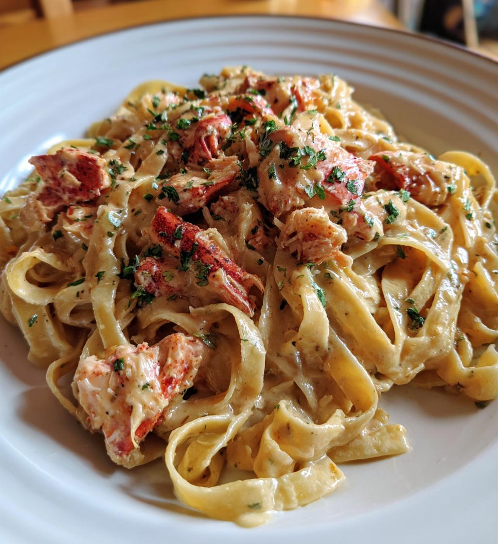 cajun lobster crab salmon alfredo