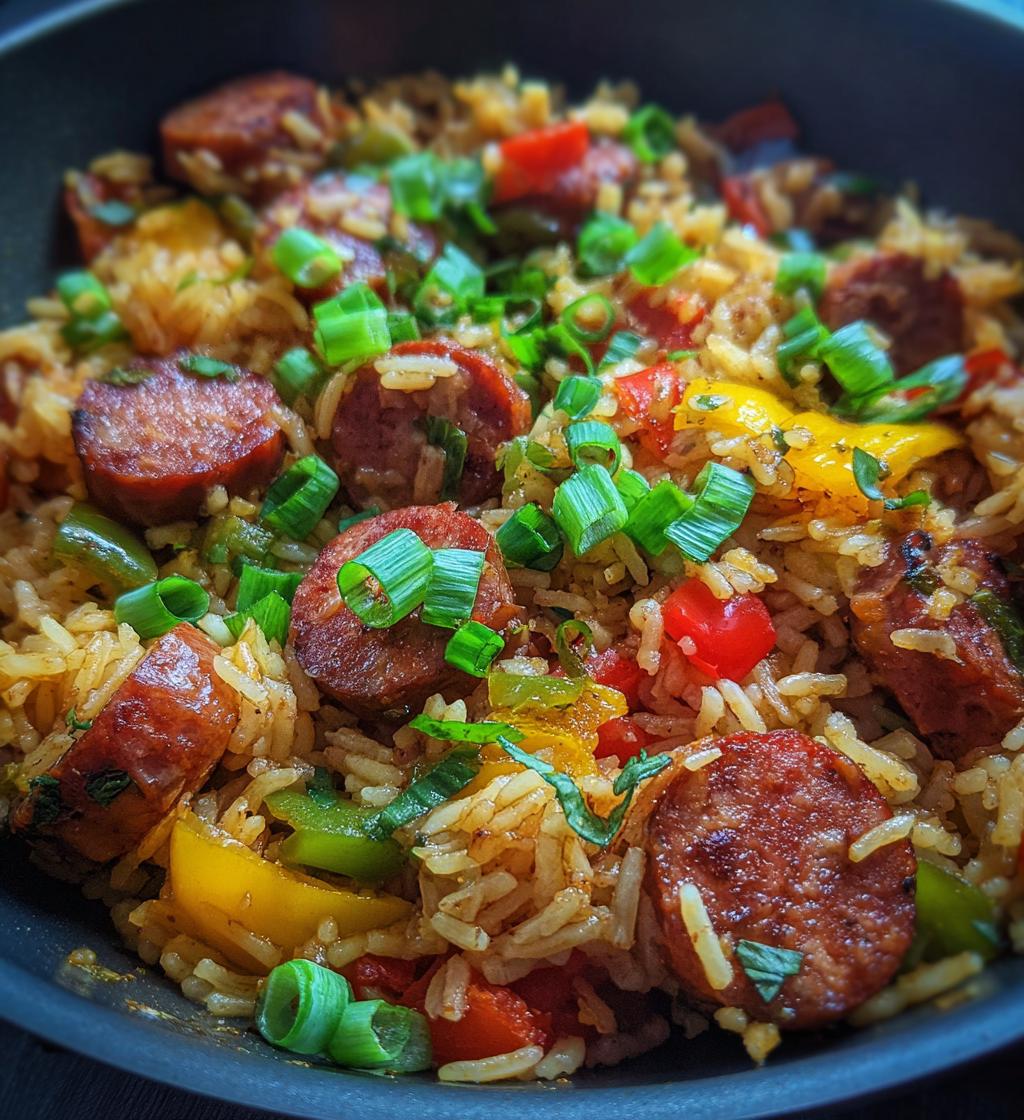 cajun sausage and rice skillet - detail 1