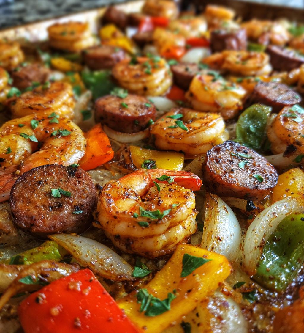 cajun shrimp and sausage sheet pan - detail 1