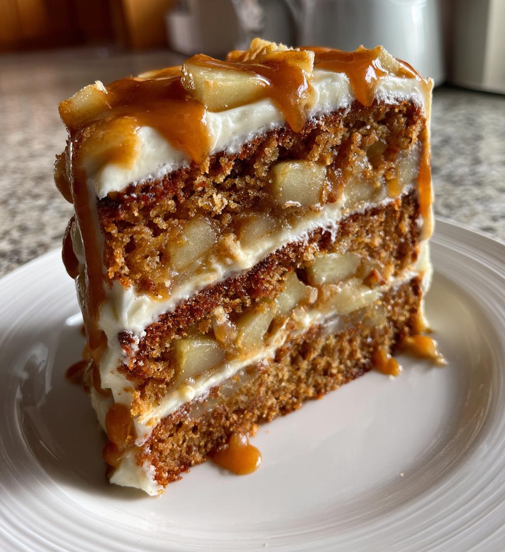 caramel apple spice cake - detail 1