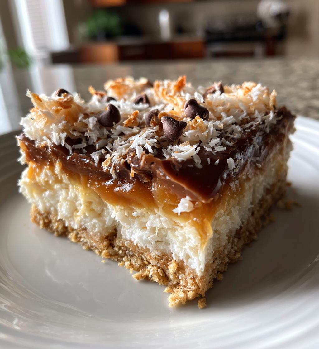 caramel coconut bars - detail 1