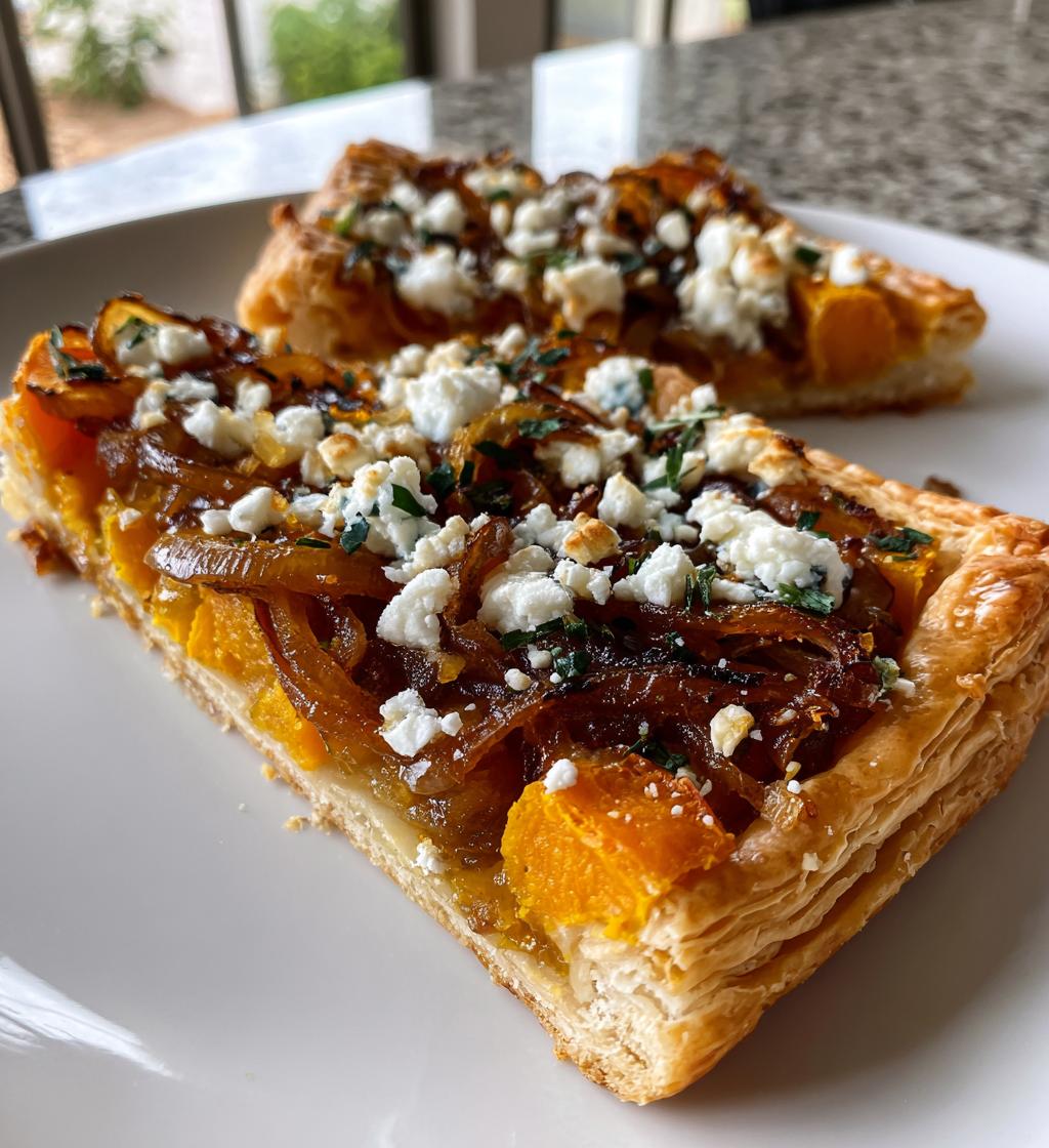 caramelized onion butternut squash tart