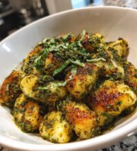 cauliflower gnocchi with pesto