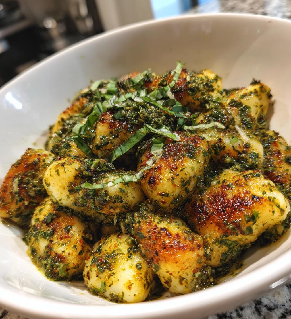 cauliflower gnocchi with pesto