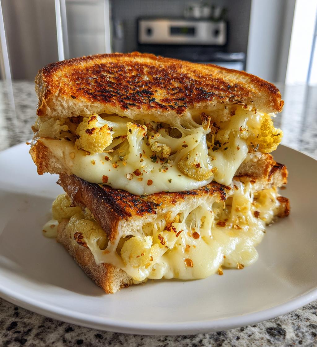 cauliflower grilled cheese - detail 1