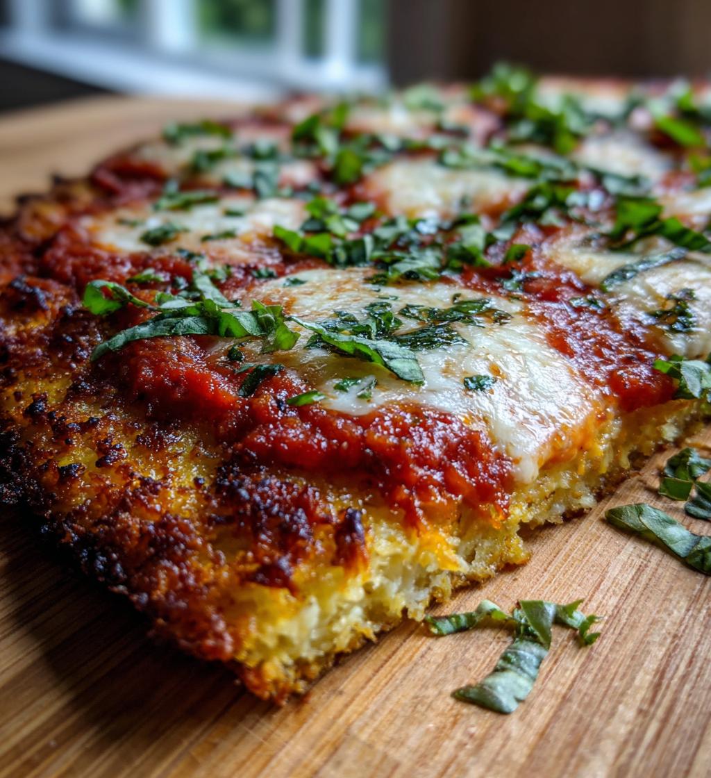 cauliflower pizza crust - detail 1