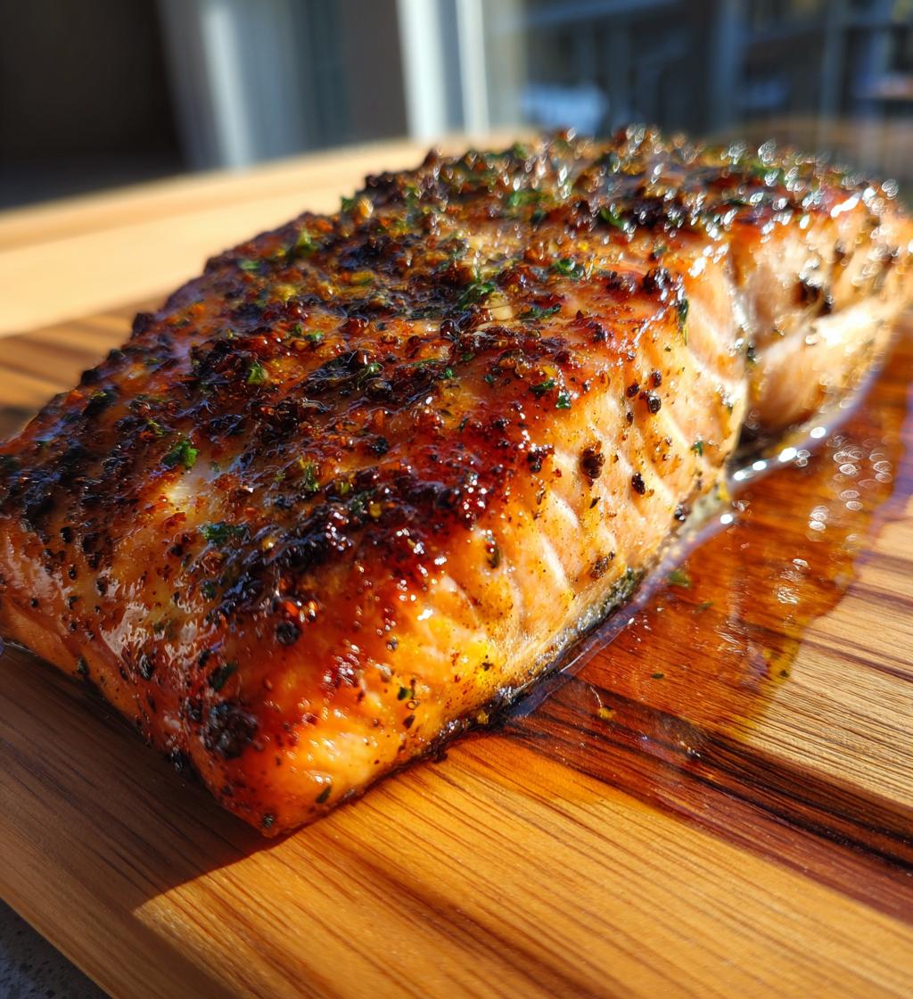 cedar plank salmon - detail 1