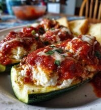 cheese stuffed zucchini