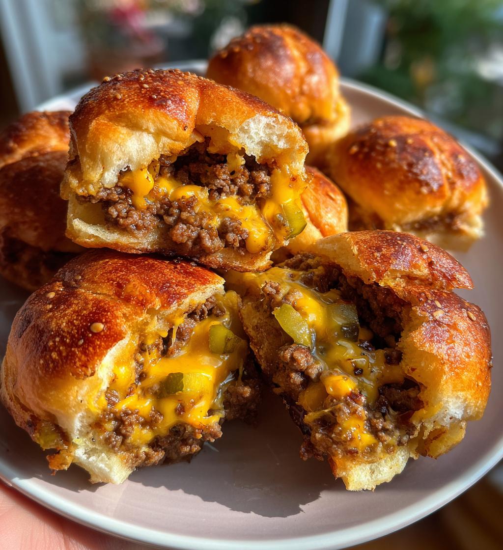 cheeseburger bomb bites - detail 1