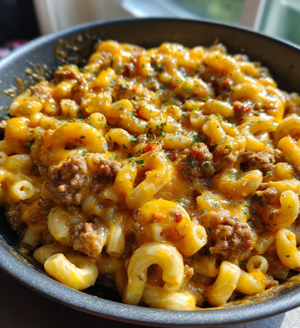 cheeseburger macaroni skillet - detail 1