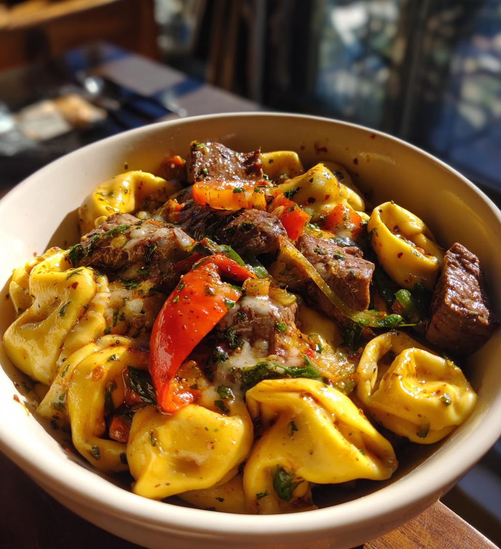 cheesesteak tortellini bliss
