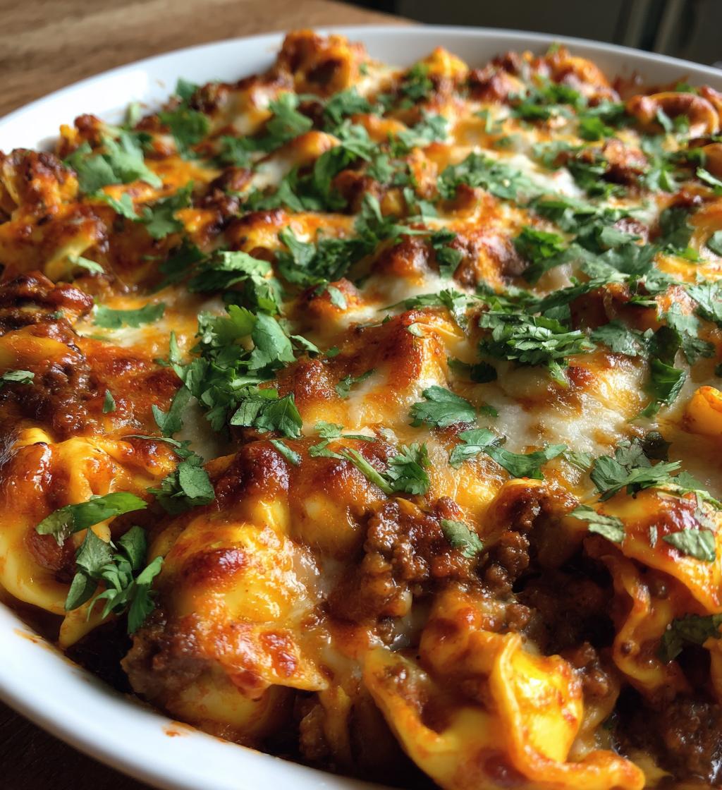 cheesy beef enchilada tortellini - detail 1
