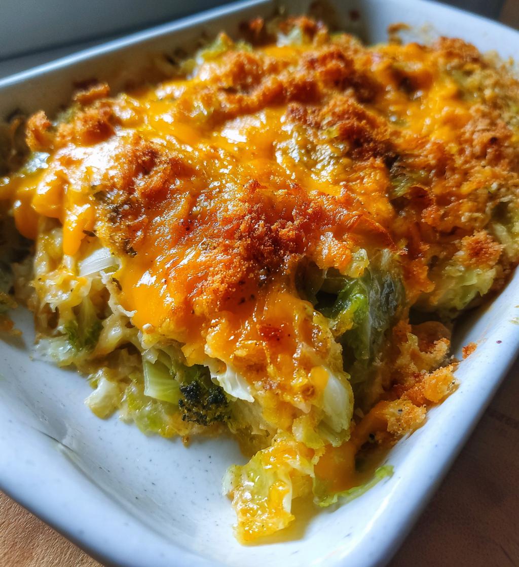 cheesy cabbage casserole