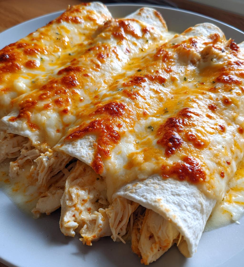 cheesy chicken enchiladas creamy sauce