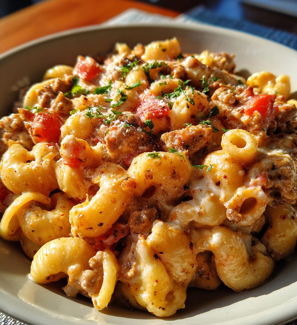 cheesy ground turkey pasta a comforting flavor packed meal
