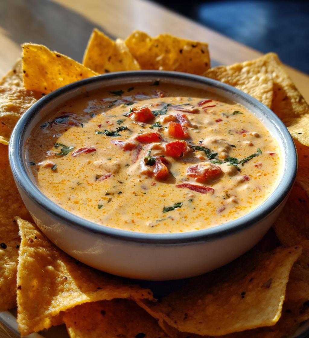 cheesy rotel ranch queso