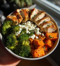 chicken and sweet potato bowls for two