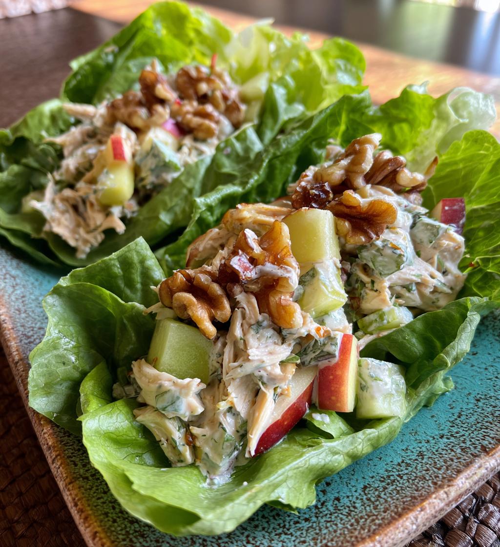 chicken apple salad wraps - detail 1