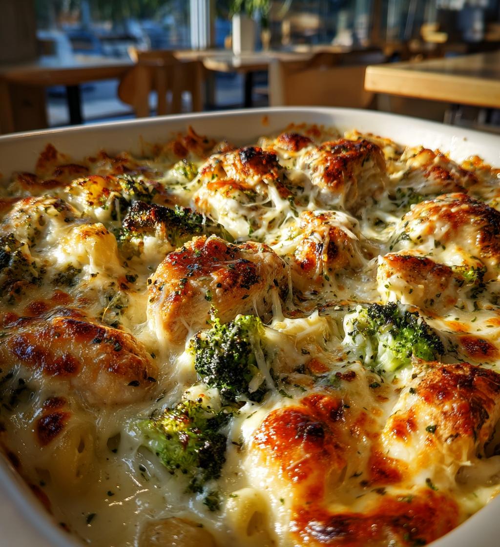 chicken broccoli alfredo bake - detail 1